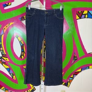 J. Jill Blue Flare Wide Leg Jeans. Size 6. May have been hemmed. Good used cond!
